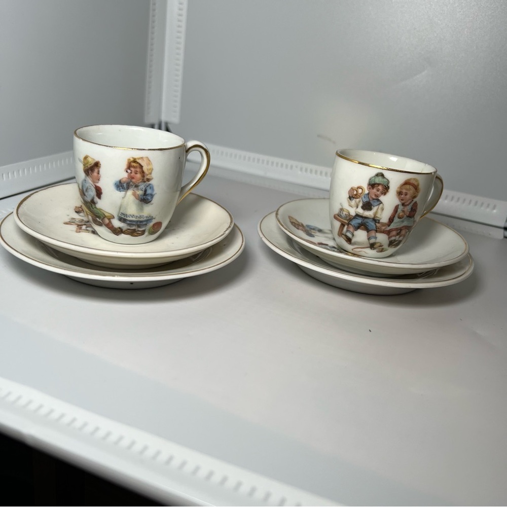 Vintage 1960s Children’s Dolls Tea Set 6 Piece Play Kitchen Decor
